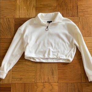 Nasty Gal Cropped fleece zip up